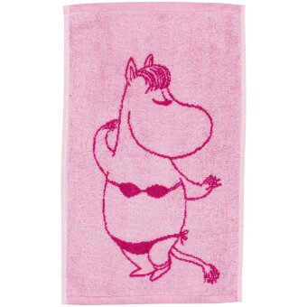 Махровое полотенце для рук Moomin Arabia Муми 30x50 Ниискунейти светло-розовое GOTS
