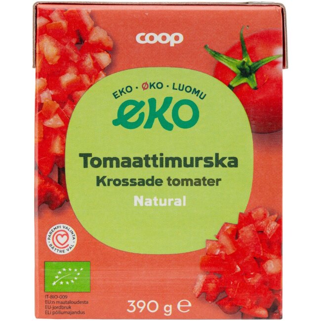 Органическое томатное пюре Coop Eko 390 гр Органическое томатное пюре Coop Eko 390 гр