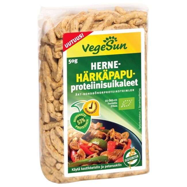 Протеиновые полоски VegeSun из гороха и бобов 50 гр