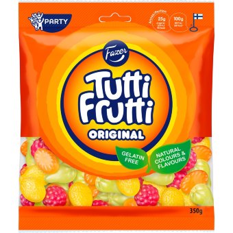 Жевательные конфеты Fazer Tutti Frutti Original 350 гр Жевательные конфеты Fazer Tutti Frutti Original 350 гр