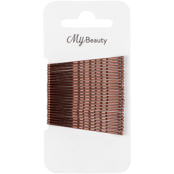 Заколка для волос MY BEAUTY коричневая 48 мм (уп 24 шт)