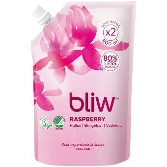 Жидкое мыло в мягкой упаковке Bliw (красный клевер, малина) 600 мл