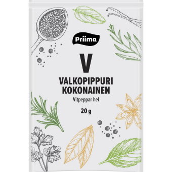 Белый перец горошком Priima Valko Pippuri 20 гр