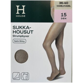 Колготки House Satin Shiny 15 ден Кэмел, размер 44-48
