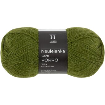Пряжа House garn mohair-ull-akryl Pörrö 100 гр forest green 263