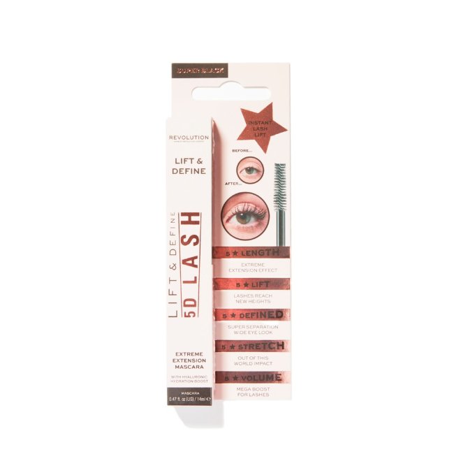 Тушь для ресниц Makeup Revolution 5D Extreme Extension черная 14 мл
