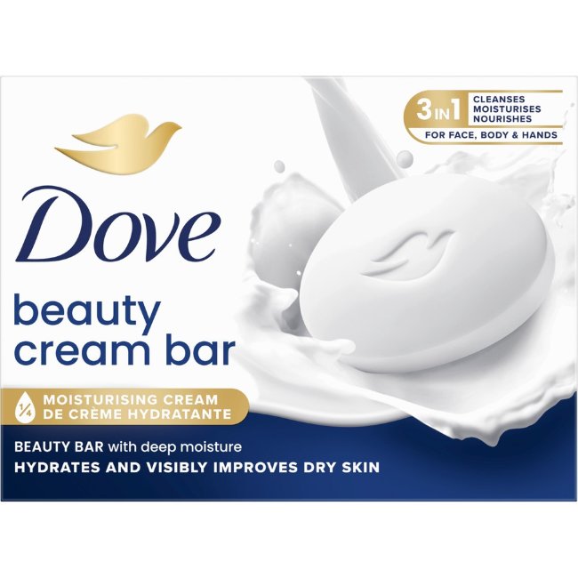Твёрдое мыло Dove Original с 1/4 увлажняющего крема 1 шт