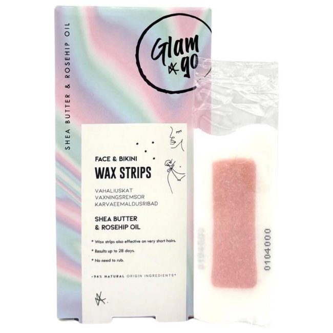 Холодные восковые полоски Glam & Go для лица и бикини 20 шт
