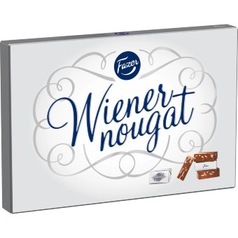 Шоколадные конфеты с фундуком и миндальной нугой Fazer Wienes Nougat 210 гр