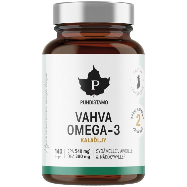 Капсулы Puhdistamo Vahva Omega -3 140 шт Капсулы Puhdistamo Vahva Omega -3 140 шт