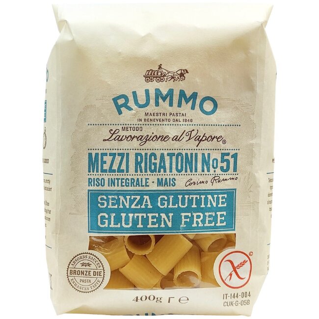 Безглютеновая паста Mezzi rigatoni Rummo 400 гр Безглютеновая паста Mezzi rigatoni Rummo 400 гр