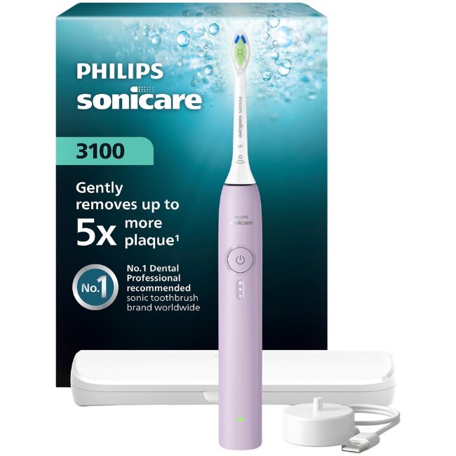 Электрическая зубная щетка Philips Sonicare 3100 HX4033/27 фиолетовая Электрическая зубная щетка Philips Sonicare 3100 HX4033/27 фиолетовая