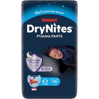 Подгузники-трусики для мальчиков Drynites 4-7 лет, 10 шт.