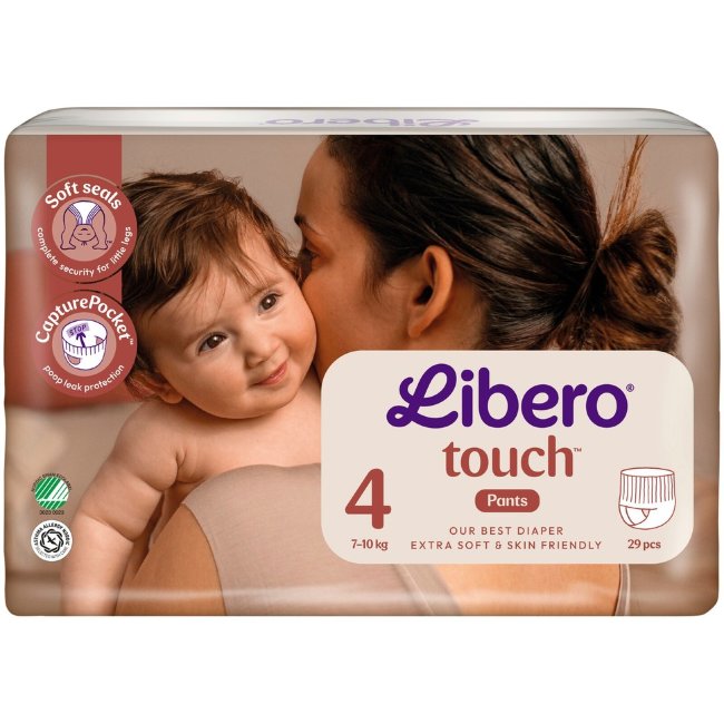 Подгузники-трусики Libero Touch размер 4, 29 шт, 7-10 кг