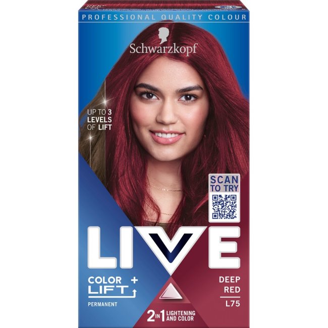Краска для волос Schwarzkopf LIVE L75 глубокий красный