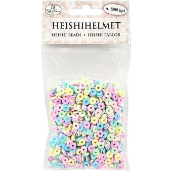 Плоские бусины heishi J.K. Primeco пастельные 1500 шт