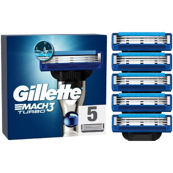 Кассеты для бритья Gillette 5 шт Mach3 Turbo