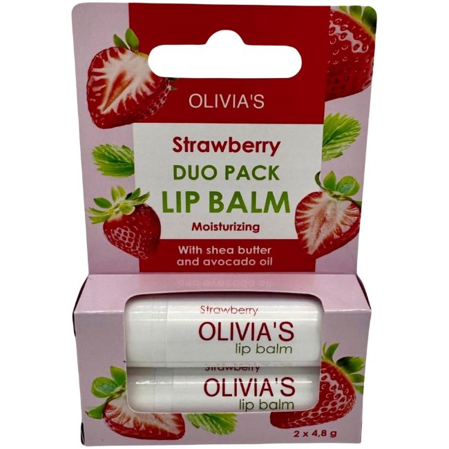 Бальзам для губ Olivia's 2 шт клубничный