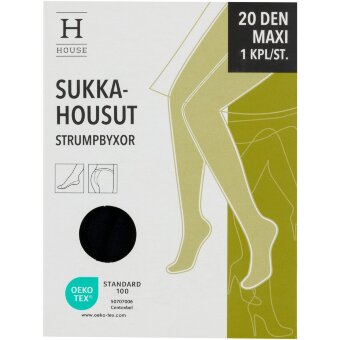 Колготки женские House maxi 20 den плюс размер черные, размер 48-52