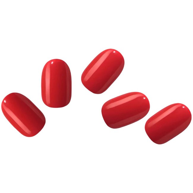 Гелевые наклейки для ногтей EDGEU Signal Red