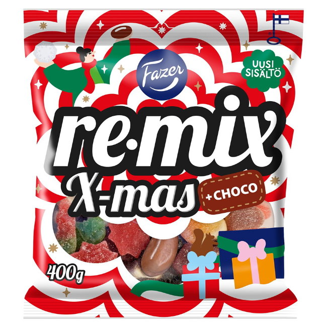 Жевательный мармелад Remix X-mas Choco 400 гр