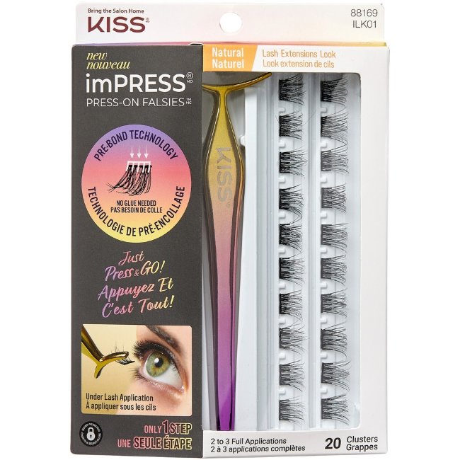 Накладные пучковые ресницы Kiss imPRESS - natural 20 шт