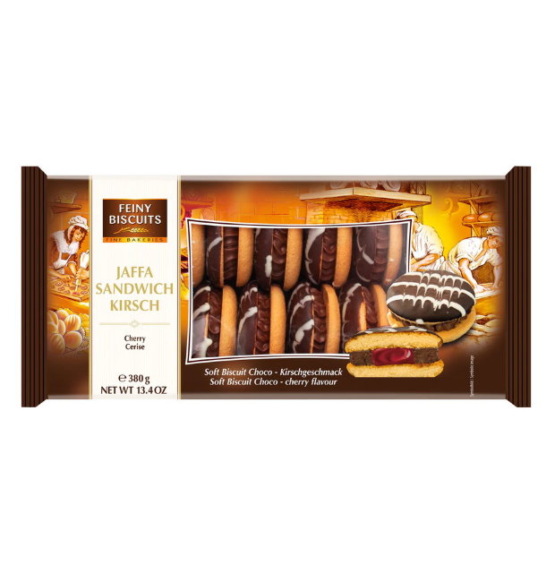 Бисквиты c вишневой начинкой Feiny Biscuits, 380 гр