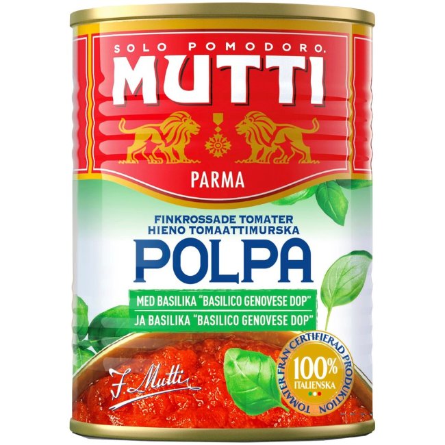 Томаты измельченные с базиликом Mutti 400 гр