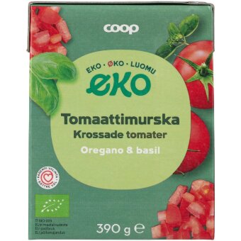 Томаты измельчённые Coop Eko с травами органические 390 гр