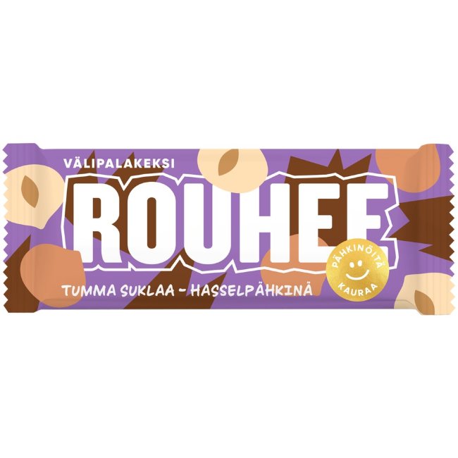 Вафельный снек-батончик Rouhee Tumma Suklaa с лесным орехом 30 гр