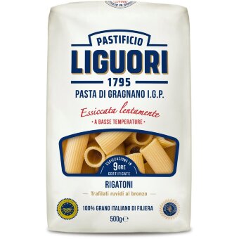 Макароны из твердых сортов пшеницы Liguori Rigatoni IGP 500 гр