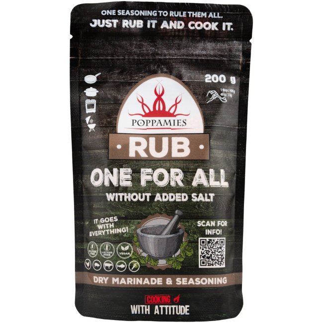 Приправа Poppamies Rub One For All без добавления соли 200 гр