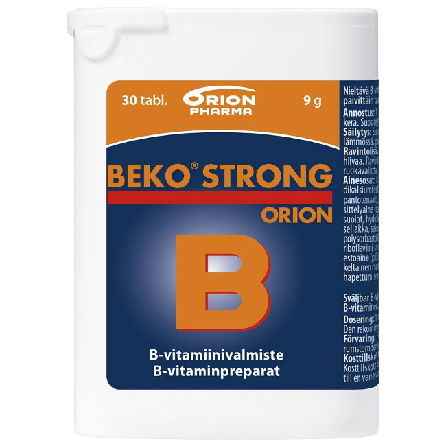 Витамины группы B BEKO STRONG Orion усиленный комплекс 30 табл