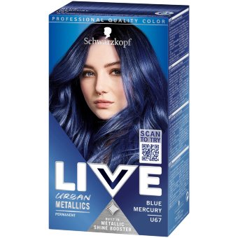 Краска для волос Schwarzkopf LIVE U67 Blue Mercury Краска для волос Schwarzkopf LIVE U67 Blue Mercury