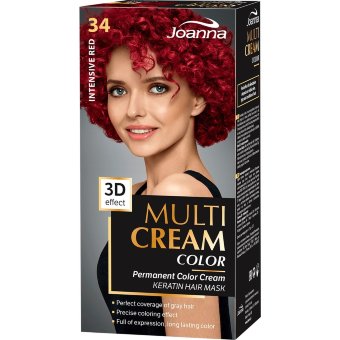 Крем-краска для волос Joanna Multi Cream Color интенсивный красный 34
