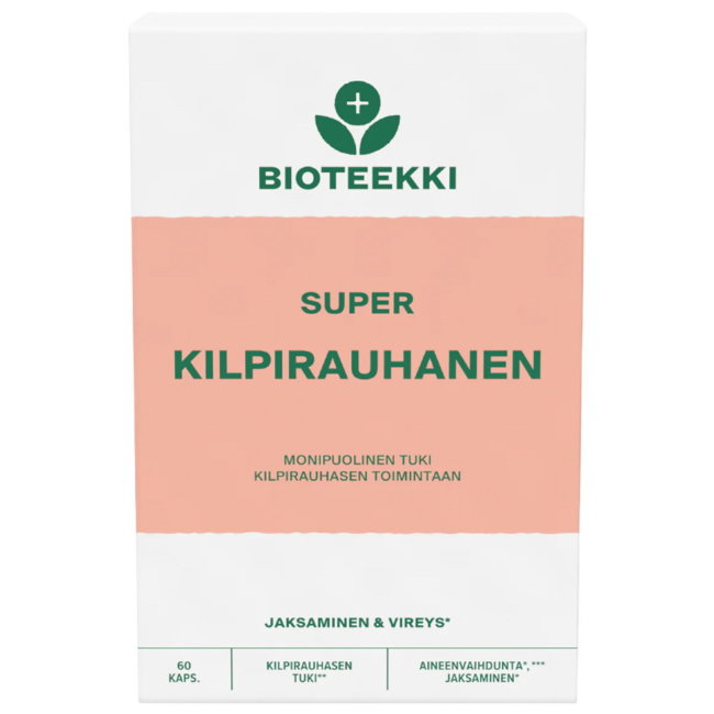 Витамины для щитовидной железы Super Kilpirauhanen 60 капсул Bioteekki