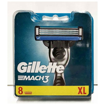 Сменные кассеты Gillette 8 шт Mach3 XL Сменные кассеты Gillette 8 шт Mach3 XL