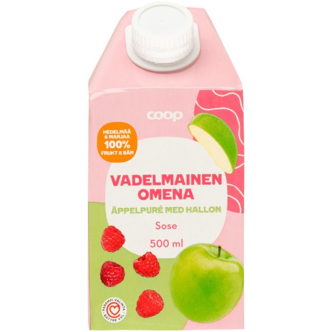 Яблочно-малиновое пюре Coop 500 мл