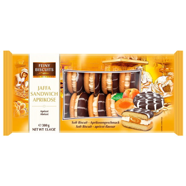 Бисквиты c абрикосовой начинкой Feiny Biscuits, 380 гр