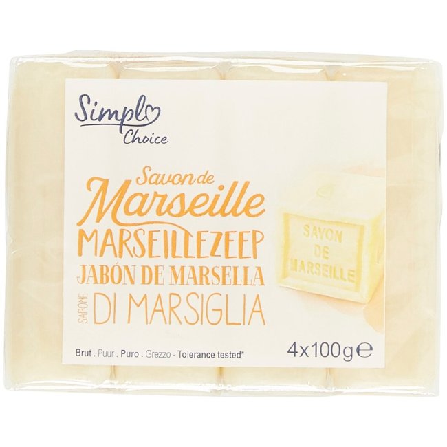 Мыло кусковое Marseille (уп 4 шт) 400 гр