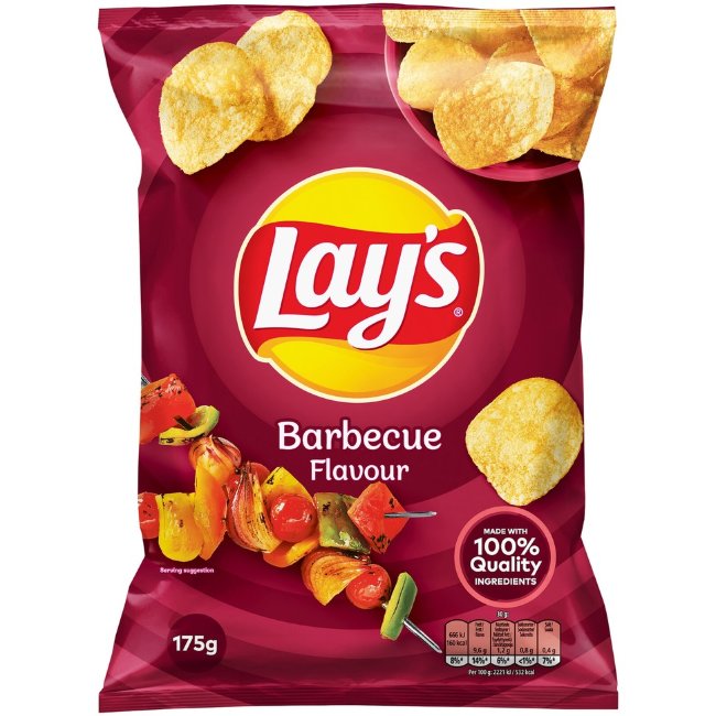 Картофельные чипсы Lay's со вкусом барбекю 175 гр