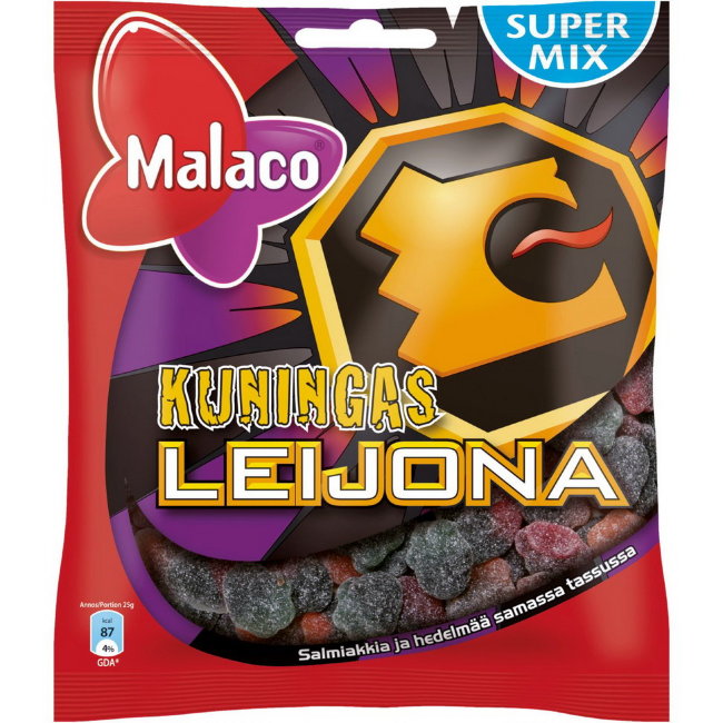 Набор лакричных конфет Malaco Kuningas Leijona 300 гр