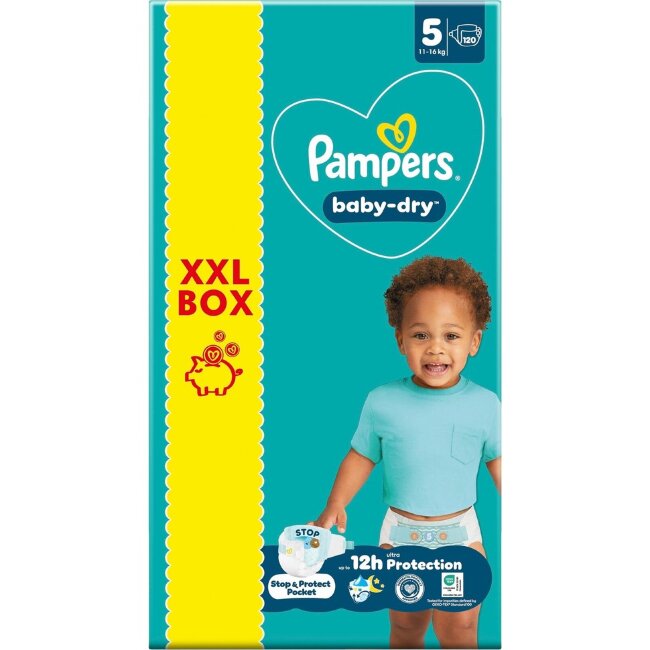 Подгузники Pampers BabyDry S5 11-16 кг 120 шт Подгузники Pampers BabyDry S5 11-16 кг 120 шт