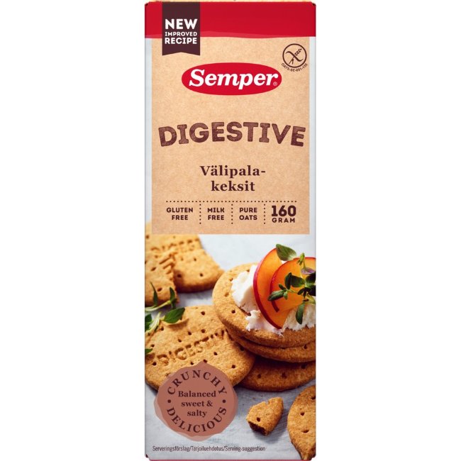 Безглютеновое песочное печенье Semper DigestiveKex 160 гр