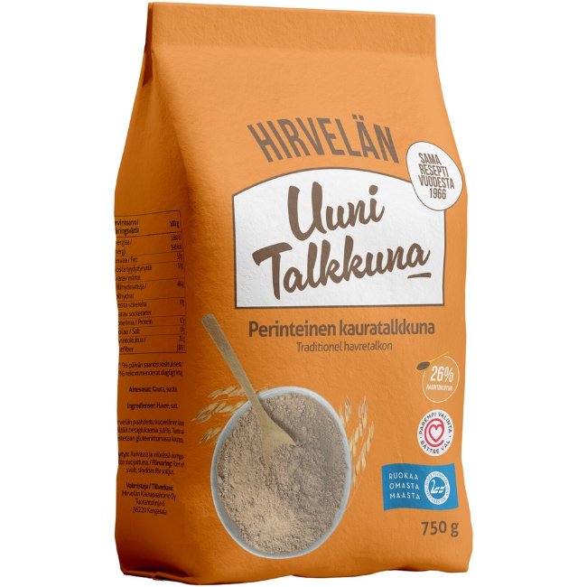 Овсяное толокно Hirvelän Uunitalkkuna 750 гр