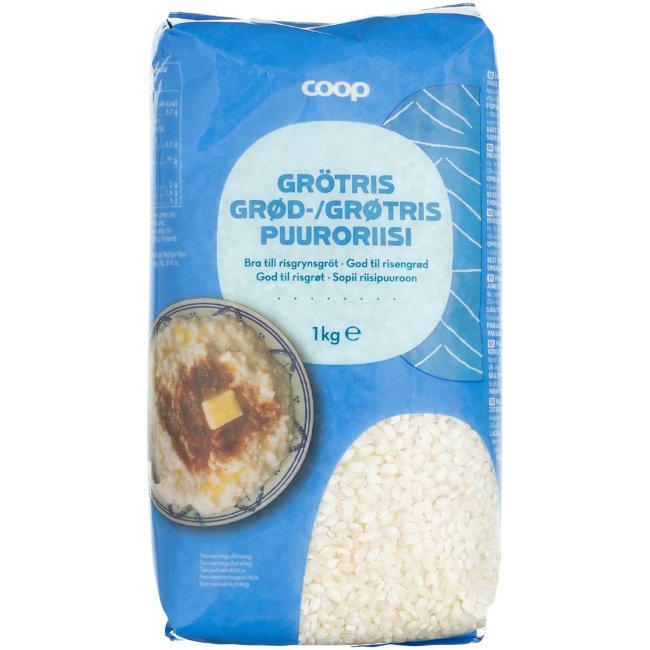 Круглый рис для каши Coop 1 кг
