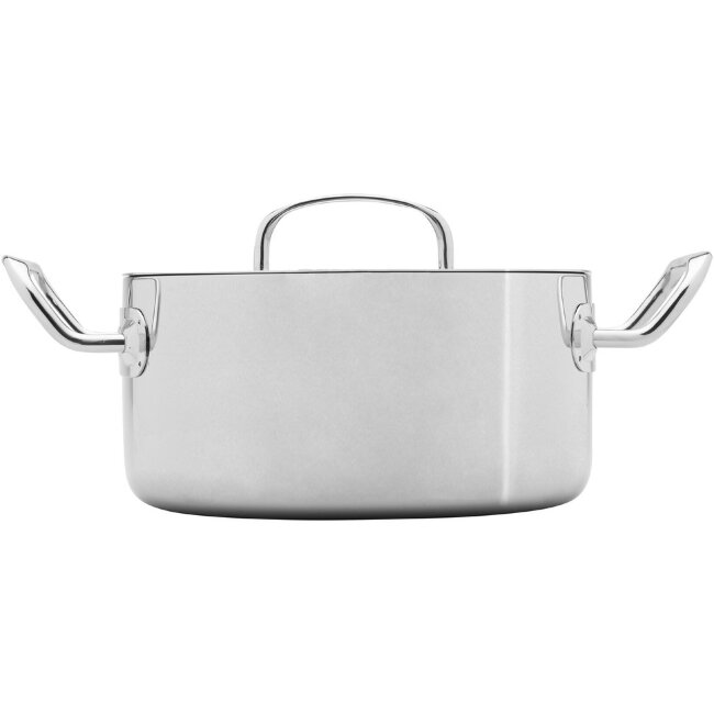 Кастрюля Heirol Steely Classic Triply 20 см 3 л с металлической крышкой Кастрюля Heirol Steely Classic Triply 20 см 3 л с металлической крышкой
