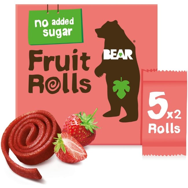 Фруктовая лента Bear с клубникой (уп 5 шт) 100 гр