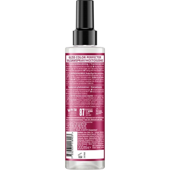Уход-спрей для волос Schwarzkopf Colour Perfector 200 мл