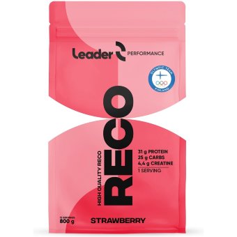 Белково-углеводная смесь с клубникой Leader Reco 800 г